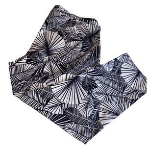 LOUDMOUTH Golf Pants Tropical Leaf Black/White Men's 44X30